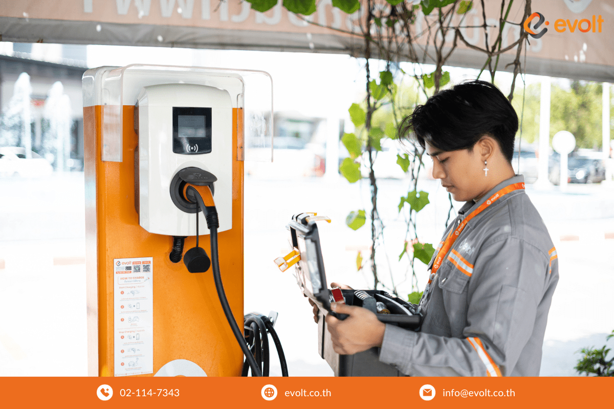 บริการการติดตั้งสถานีชาร์จรถไฟฟ้า แบบ One Step Service จาก Evolt