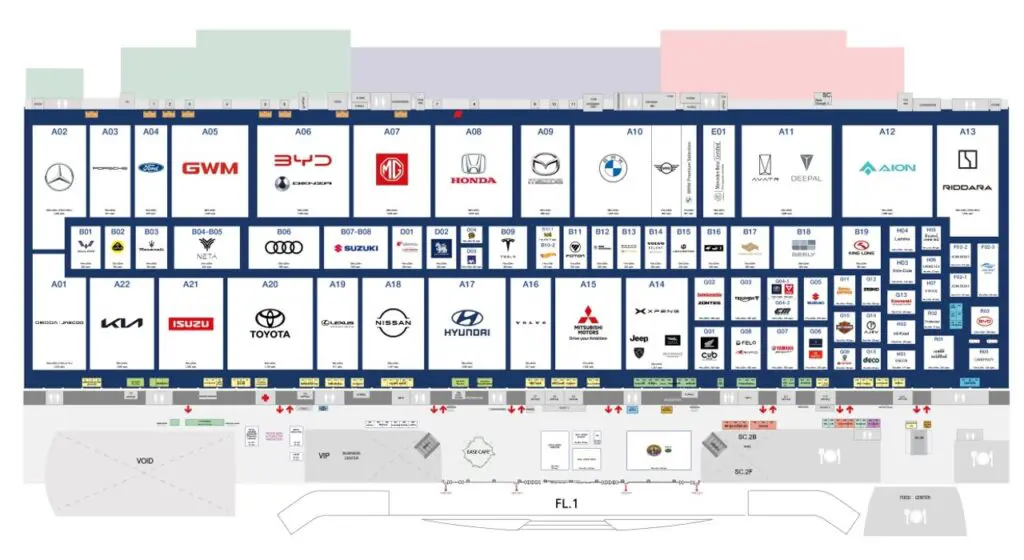 แผนผังงาน Motor Expo 2024 มหกรรมยานยนต์ ครั้งที่ 41