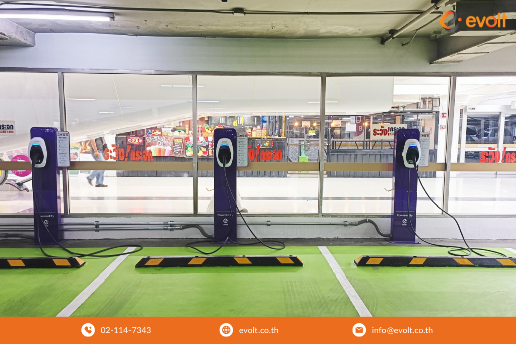 สถานีชาร์จ Evolt ในห้างสรรพสินค้า Big C