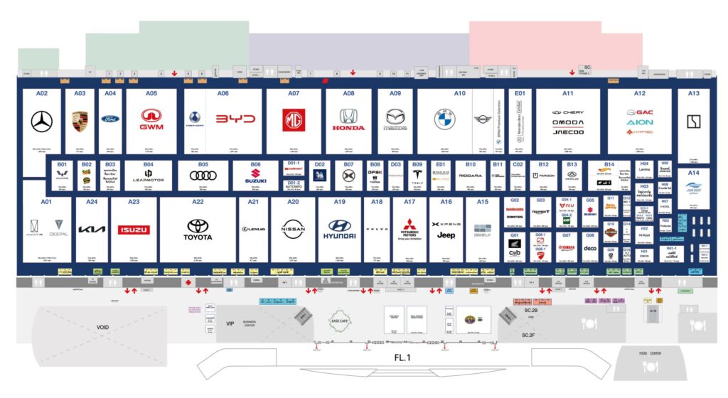 แผนผังบูธงาน Motor Expo 2025 มหกรรมยานยนต์ ครั้งที่ 42